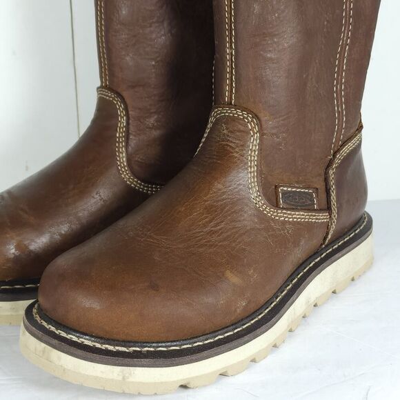 KEEN Men's Cincinnati Wellington US7D Leather Carbon Fiber Toe PullOn Work Boot - Picture 12 of 16